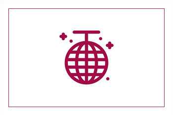 Icon Glitzerkugel für Event-Ausstattung und Dekoration