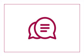 Icon Sprechblasen für Planung & Beratung